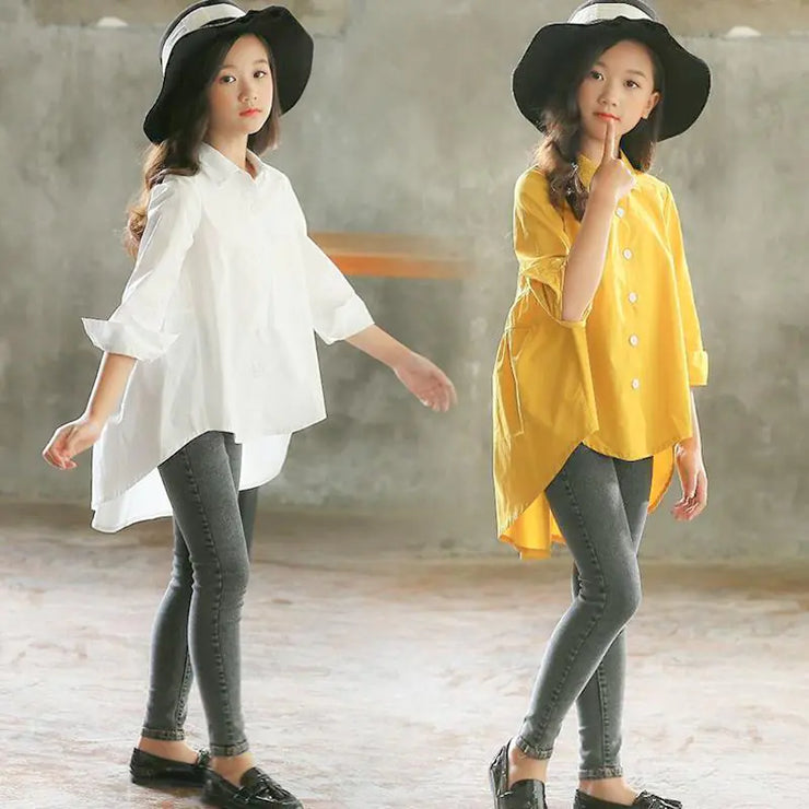Korean Style Swallowtail Tops for Big Kids - Jackie's Majestic Trinkets & Garments