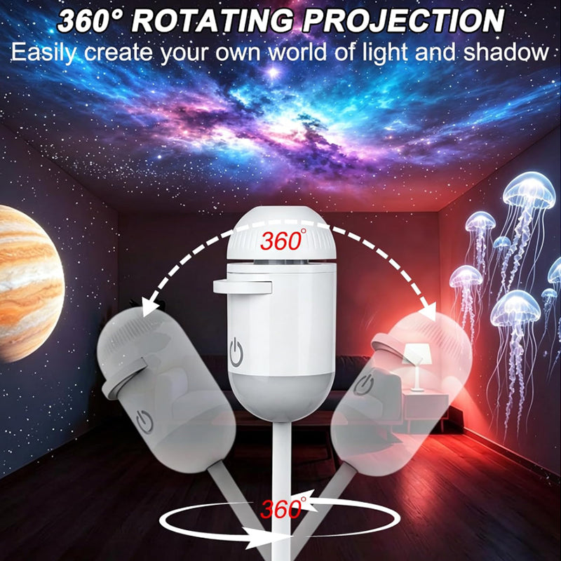 Galaxy Projector Led Night Light With 24 Hd Films And Remote