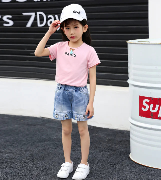 New Summer Denim Shorts for Girls (Kids' Fashion) - Jackie's Majestic Trinkets & Garments