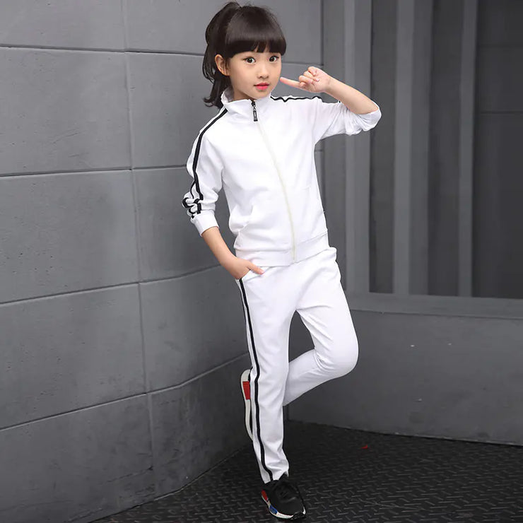 2020 New White Sports Suit for Kids (Trendy Korean Style) - Jackie's Majestic Trinkets & Garments