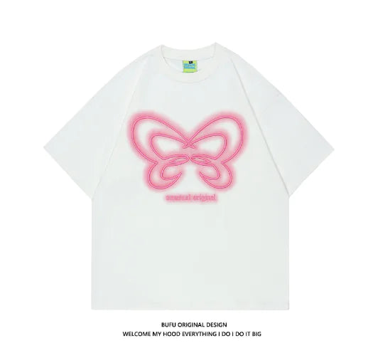 Women's Embroidered Butterfly Short-Sleeve T-Shirt - Jackie's Majestic Trinkets & Garments