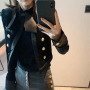 Velvet Diamond Quilt Short Jacket for Women - Jackie's Majestic Trinkets & Garments