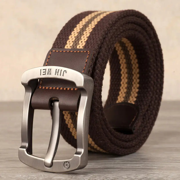 Men's Canvas Belt with Adjustable Length for Outdoor Use - Jackie's Majestic Trinkets & Garments