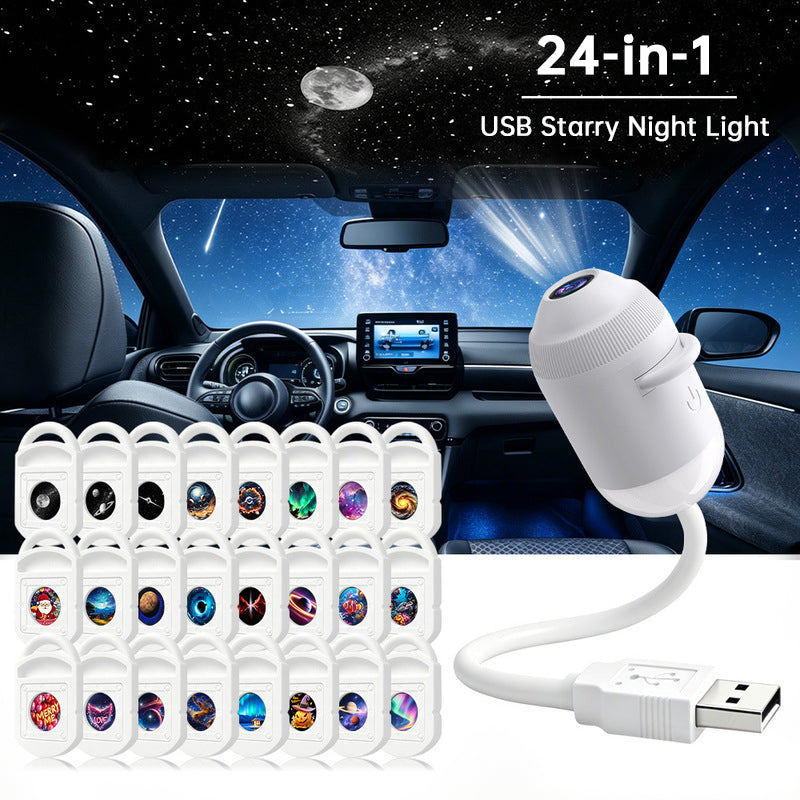Galaxy Projector Led Night Light With 24 Hd Films And Remote