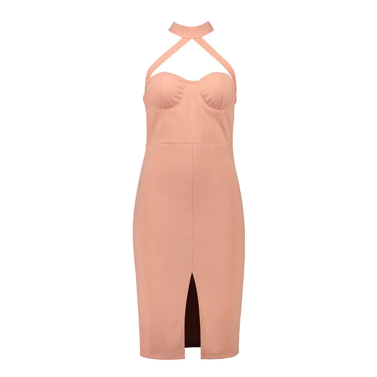 Halter Backless Split Hip Dress for Women - Jackie's Majestic Trinkets & Garments