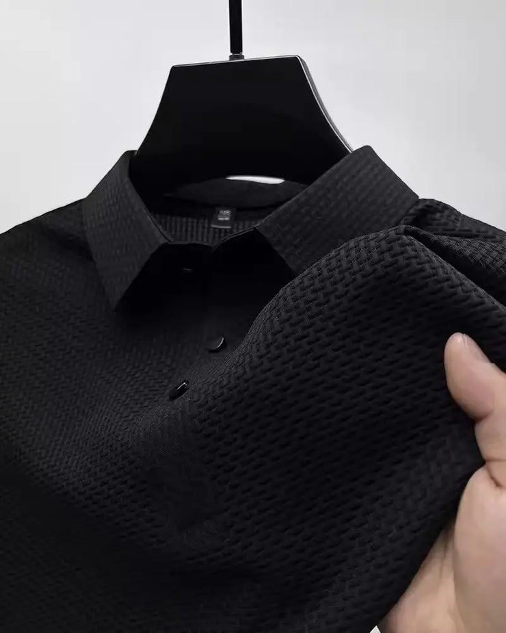 Shorts Lapel T-shirt Men's Short-sleeved Business Casual T-shirt Men's Polo Shirt - Jackie's Majestic Trinkets & Garments