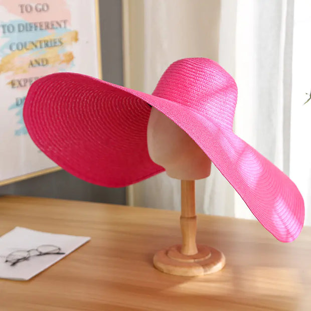 Women's Casual Large Brim Sunshade Hat - Jackie's Majestic Trinkets & Garments