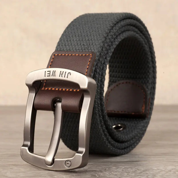 Men's Canvas Belt with Adjustable Length for Outdoor Use - Jackie's Majestic Trinkets & Garments