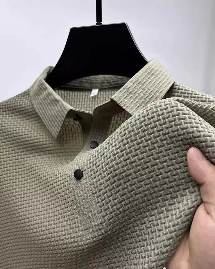 Shorts Lapel T-shirt Men's Short-sleeved Business Casual T-shirt Men's Polo Shirt - Jackie's Majestic Trinkets & Garments