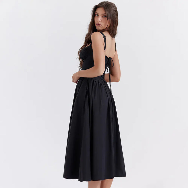 Summer Floral Sleeveless Dress for Women in Vacation Style - Jackie's Majestic Trinkets & Garments