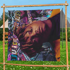 Hip Hop Rapper Juice Wrld Large Size Flags Printing Patterns Interesting Birthday Party Decorations Banner - Jackie's Majestic Trinkets & Garments