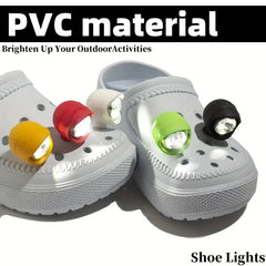 2pcs Shoe Lights - Brighten Up Your Outdoor Activities With The LED Headlight Shoe Light For Night Walking, Bicycle, Christmas,