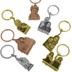 Custom Picture Nameplate Pendant Custom Photo Necklace Engraved Portrait Necklace Christmas Gift for Kids Jewelry Family  Gifts