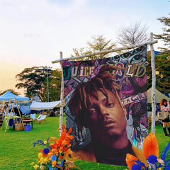 Hip Hop Rapper Juice Wrld Large Size Flags Printing Patterns Interesting Birthday Party Decorations Banner - Jackie's Majestic Trinkets & Garments