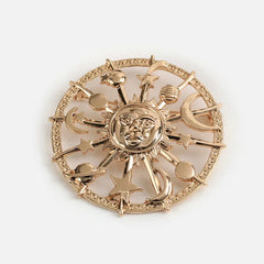 European Retro Sun God Brooch Creative Sun Moon Stars Christmas Pin Baroque Style Badge Brooch Brooches for Women - Jackie's Majestic Trinkets & Garments