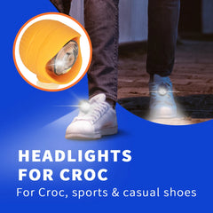 2pcs Shoe Lights - Brighten Up Your Outdoor Activities With The LED Headlight Shoe Light For Night Walking, Bicycle, Christmas,