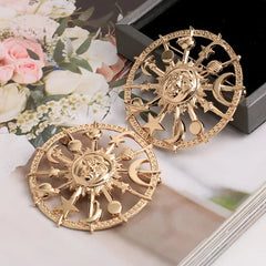 European Retro Sun God Brooch Creative Sun Moon Stars Christmas Pin Baroque Style Badge Brooch Brooches for Women - Jackie's Majestic Trinkets & Garments