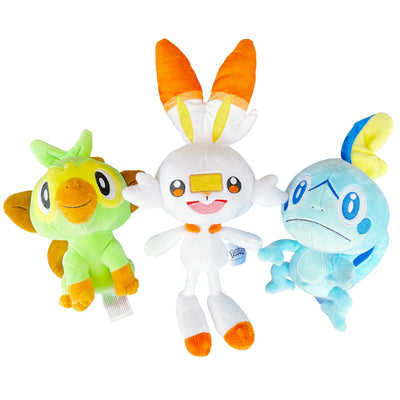 HQ Pokemon Plush Scorbunny Sobble Grookey Plush Stuffed Doll Cinderace Sword Shield Initial Elf Animal Christmas Gift For Kids - Jackie's Majestic Trinkets & Garments