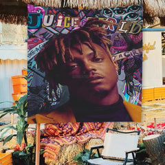 Hip Hop Rapper Juice Wrld Large Size Flags Printing Patterns Interesting Birthday Party Decorations Banner - Jackie's Majestic Trinkets & Garments
