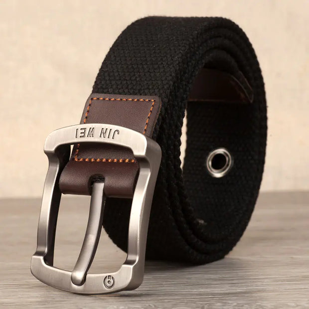 Men's Canvas Belt with Adjustable Length for Outdoor Use - Jackie's Majestic Trinkets & Garments