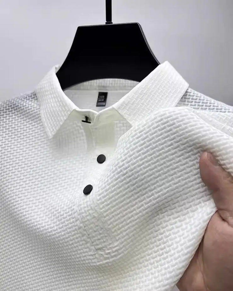 Shorts Lapel T-shirt Men's Short-sleeved Business Casual T-shirt Men's Polo Shirt - Jackie's Majestic Trinkets & Garments