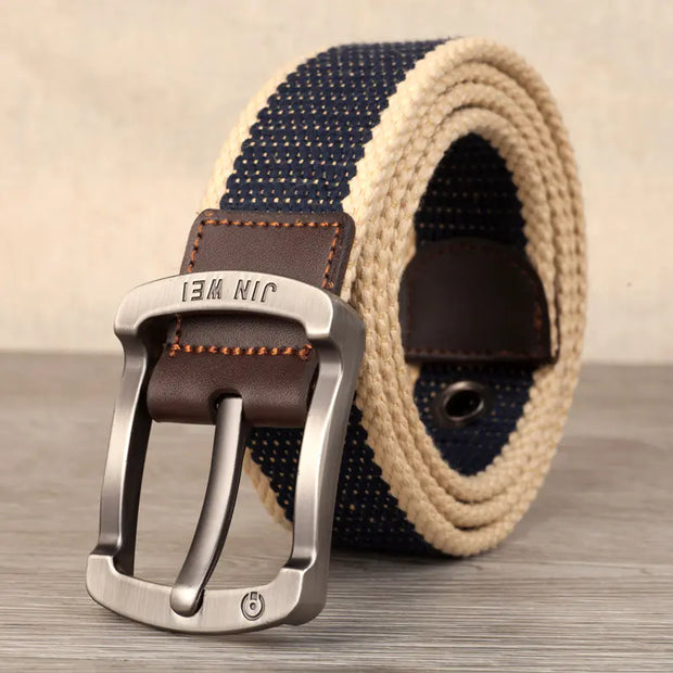 Men's Canvas Belt with Adjustable Length for Outdoor Use - Jackie's Majestic Trinkets & Garments