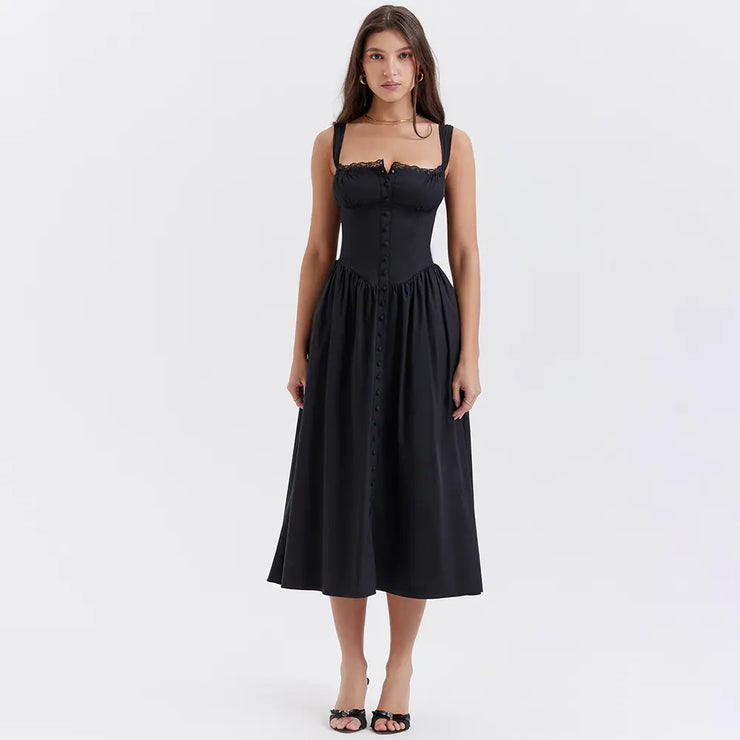 Summer Floral Sleeveless Dress for Women in Vacation Style - Jackie's Majestic Trinkets & Garments
