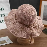 Handmade Crochet Straw Hat for Fashionable Look - Jackie's Majestic Trinkets & Garments