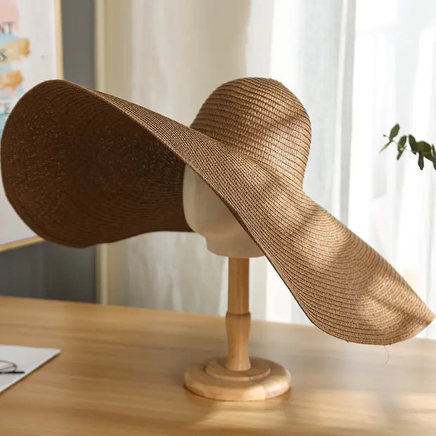 Women's Casual Large Brim Sunshade Hat - Jackie's Majestic Trinkets & Garments