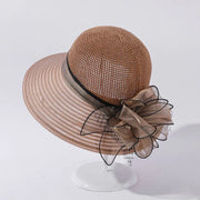 Women's Organza Large Brim Sunshade Hat - Jackie's Majestic Trinkets & Garments