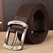 Men's Canvas Belt with Adjustable Length for Outdoor Use - Jackie's Majestic Trinkets & Garments
