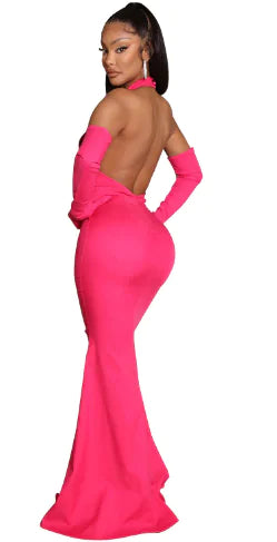 Backless Hollow-out Halter Dress for Women - Jackie's Majestic Trinkets & Garments