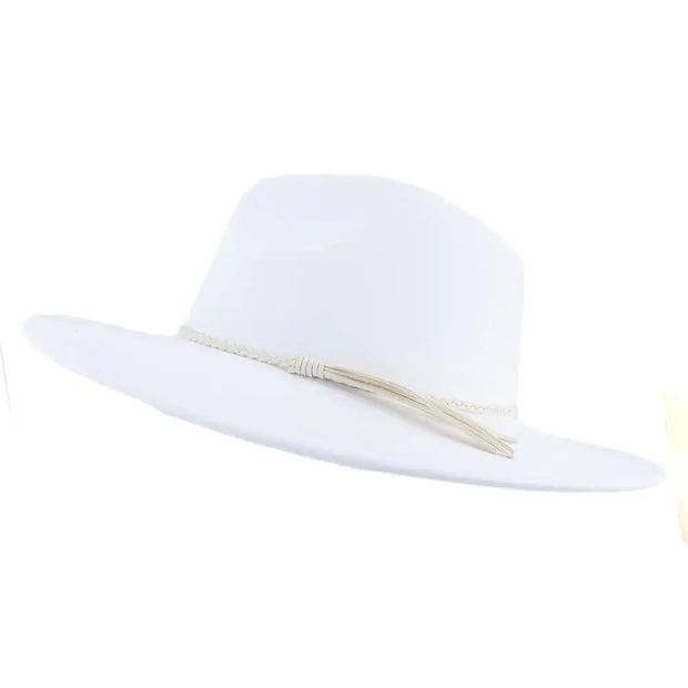 Jazz Women's 10cm Brim Suede Peach Tassel Hat - Jackie's Majestic Trinkets & Garments
