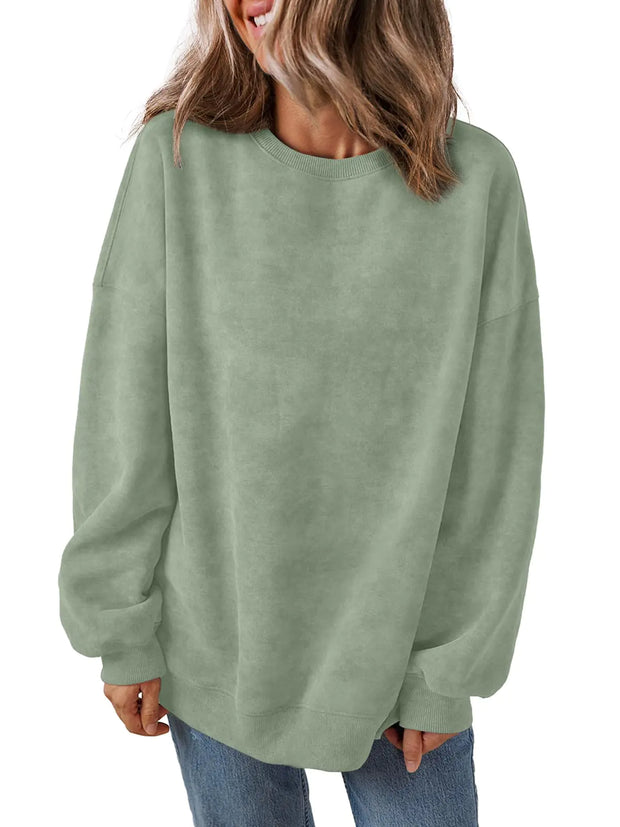 Trendy Queen Womens Oversized Sweatshirts Hoodies Long Sleeve Pullover Sweaters Fall Fashion Outfits Clothes 2024 Green S - Jackie's Majestic Trinkets & Garments