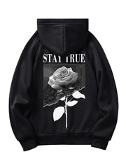 COZYEASE Mens Hoodie Oversized Graphic Hoodies Pullover Long Sleeve Drawstring Casual Hooded Sweatshirt Trendy Black and Grey Medium - Jackie's Majestic Trinkets & Garments
