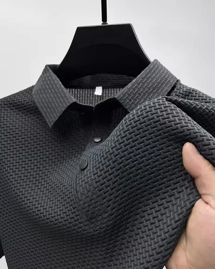 Shorts Lapel T-shirt Men's Short-sleeved Business Casual T-shirt Men's Polo Shirt - Jackie's Majestic Trinkets & Garments
