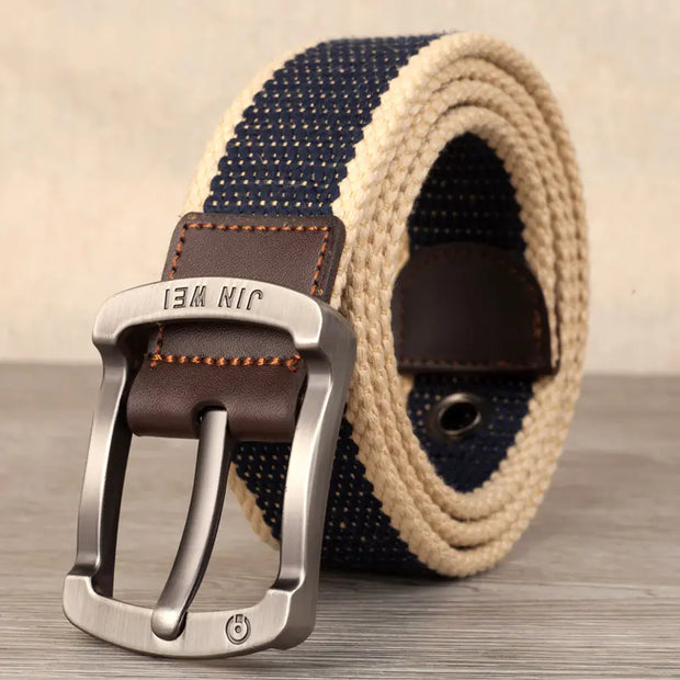 Men's Canvas Belt with Adjustable Length for Outdoor Use - Jackie's Majestic Trinkets & Garments