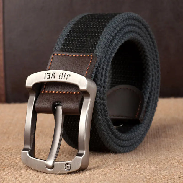 Men's Canvas Belt with Adjustable Length for Outdoor Use - Jackie's Majestic Trinkets & Garments