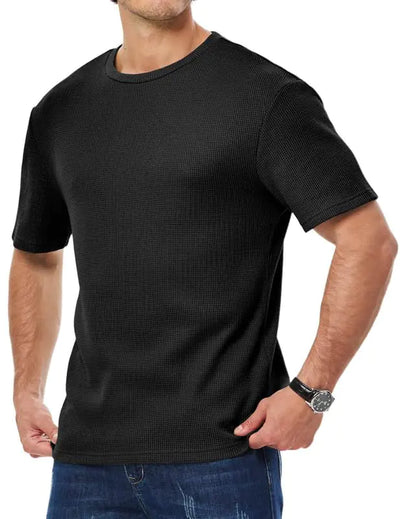 Dokotoo Men Mens Muscle Loose Fit Shirts Summer Crewneck Short Sleeve Solid Color Longline T-Shirt Gym Workout Athletic Tee Shirt for Men Black Small - Jackie's Majestic Trinkets & Garments