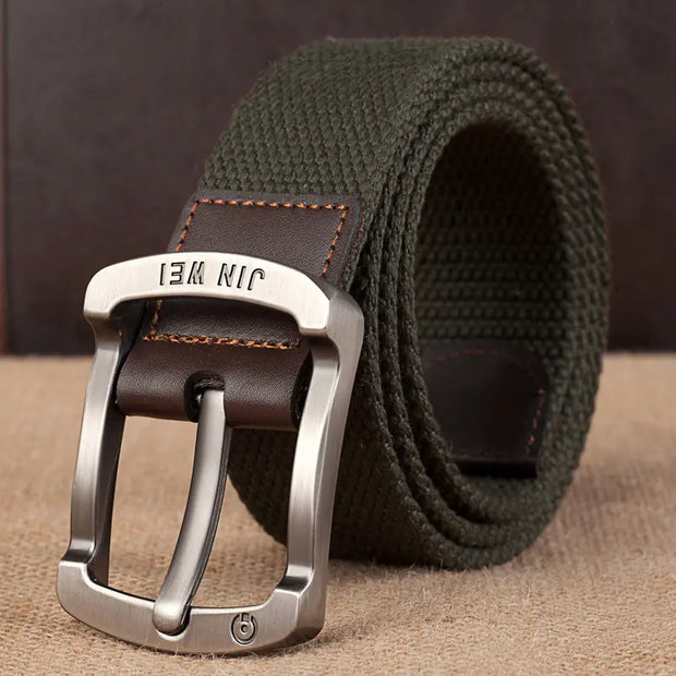 Men's Canvas Belt with Adjustable Length for Outdoor Use - Jackie's Majestic Trinkets & Garments