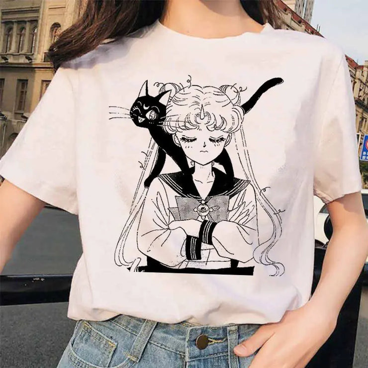 Sailor Moon Printed Short Sleeve T-Shirt Merchandise