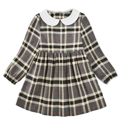 Girls' Western Style Plaid Autumn Princess Dress - Jackie's Majestic Trinkets & Garments