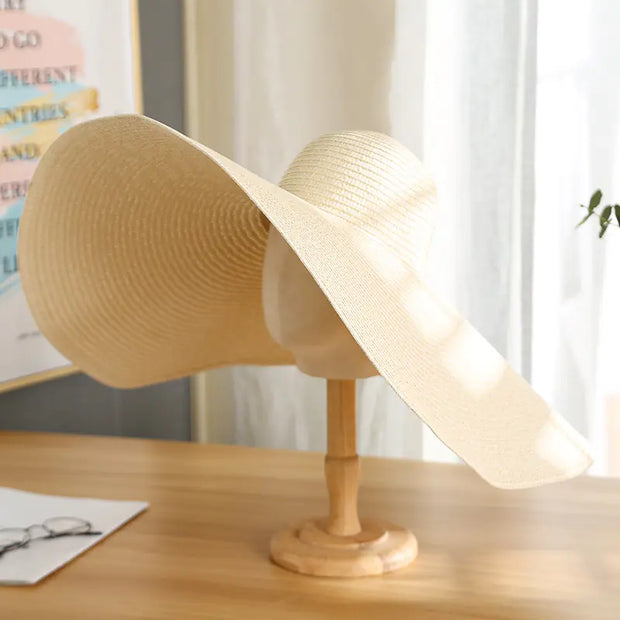 Women's Casual Large Brim Sunshade Hat - Jackie's Majestic Trinkets & Garments