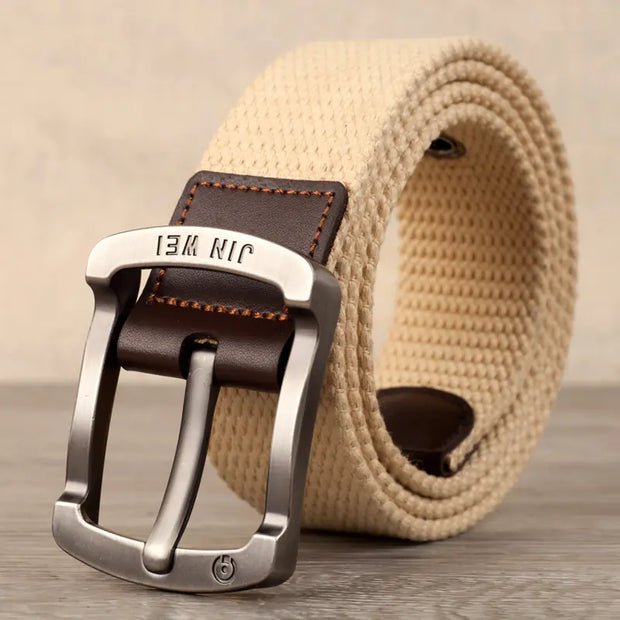 Men's Canvas Belt with Adjustable Length for Outdoor Use - Jackie's Majestic Trinkets & Garments