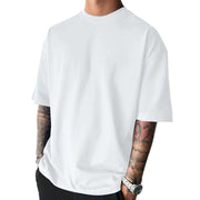 Mens Fashion Oversized Tshirts Workout Short Sleeve T-Shirt Dry Fit Lightweight Crewneck Tee Tops White - Jackie's Majestic Trinkets & Garments